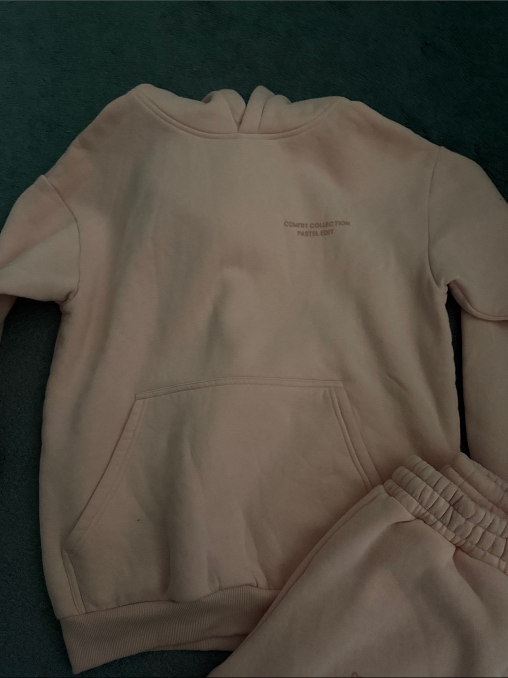 Pastel Pink Women's Pullover Hoodie - and pants Comfort Collection Style.